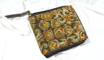Kalamkari Square Wallet Green