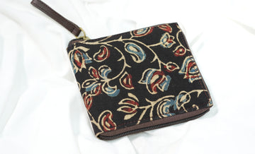 Ajrakh Square Wallet Black