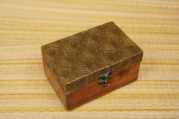 Wooden Jewellery Box with Brass Emboss 4*6inch