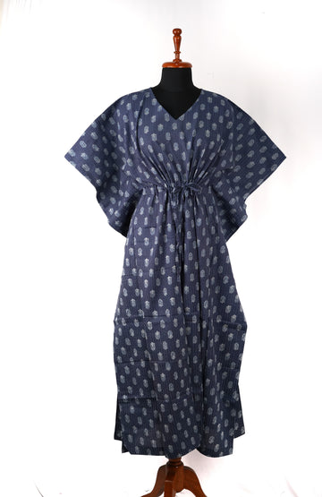 Riga Printed Cotton Long Kaftan