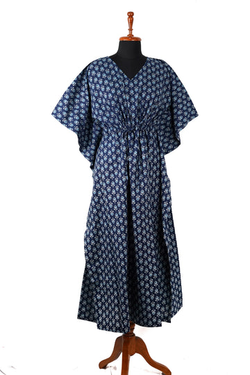 Nayyara Printed Cotton Long Kaftan