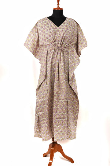 Rudmala Printed Cotton Long Kaftan