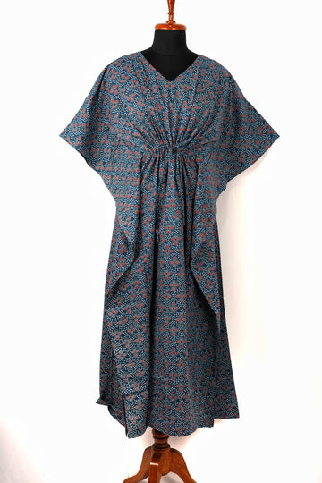 Gulvira Printed Cotton Long Kaftan