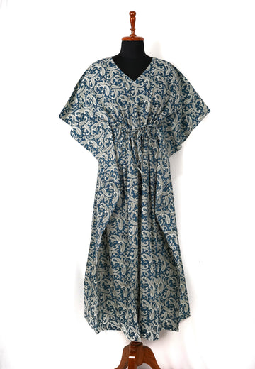 Saaneri Printed Cotton Long Kaftan