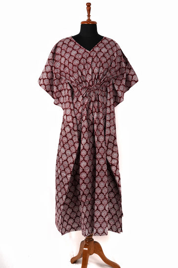 Roohali Printed Cotton Long Kaftan
