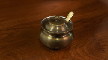 Brass Ghee Pot Antique Finish With Tin