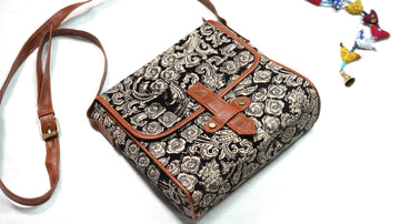 Ink Block Flap Sling Bag