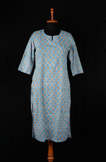 Rang Hand BlockPrint Cotton Long Kurta