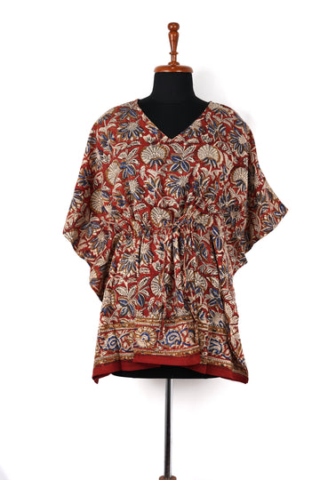Luxe Hand Block Print Mul Cotton Short Kaftan