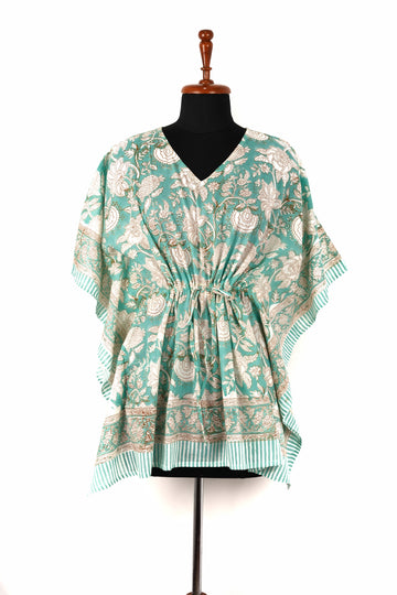 Reh Hand Block Print Mul Cotton Short Kaftan
