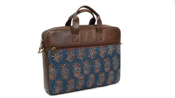Indigo Grid Laptop Bag