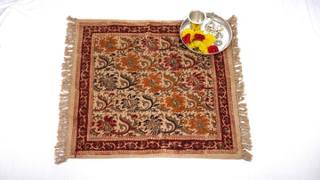 Kalamkari Block Printed Cotton Mat (26/22inches)