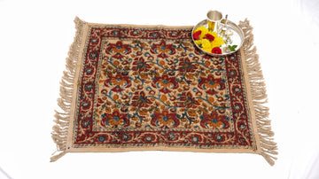 Kalamkari Block Printed Cotton Mat (26/22inches)