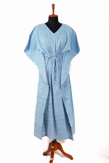 Maureya Printed Cotton Long Kaftan