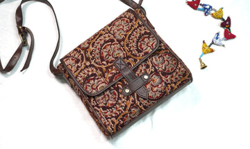 Rust Folio Flap Sling Bag