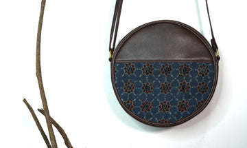 Indigo Orbit Crossbody Round Sling Bag