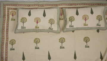 Vanalata Quilted Bedcover - Hand Block Print