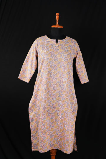 Gabi Hand BlockPrint Cotton Long Kurta