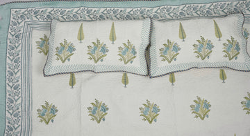 Patrani Quilted Bedcover - Hand Block Print