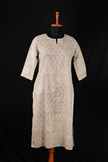 Sumbul Hand BlockPrint Cotton Long Kurta