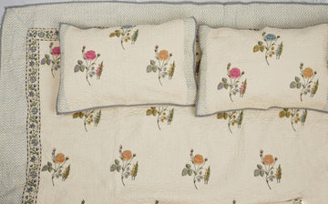 Harit Quilted Bedcover - Hand Block Print