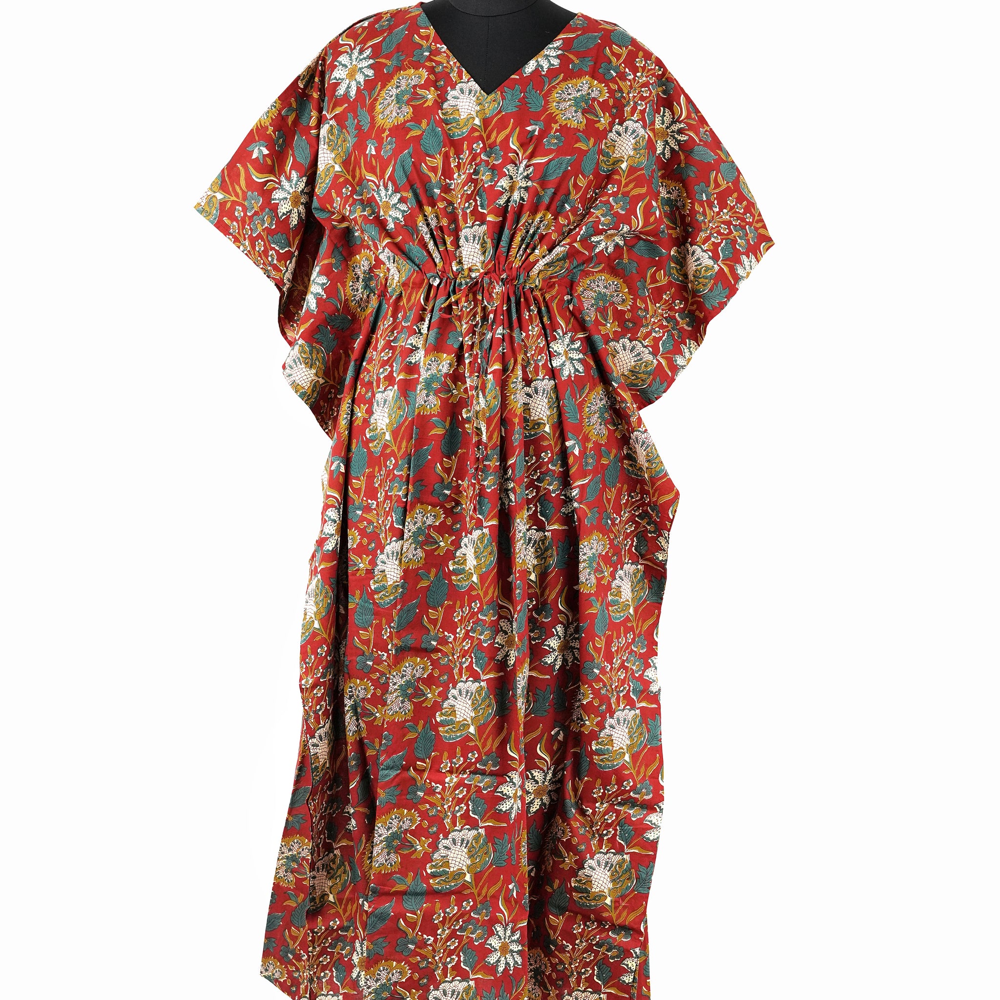 Ayna Printed Cotton Long Kaftan