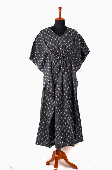 Yamira Printed Cotton Long Kaftan