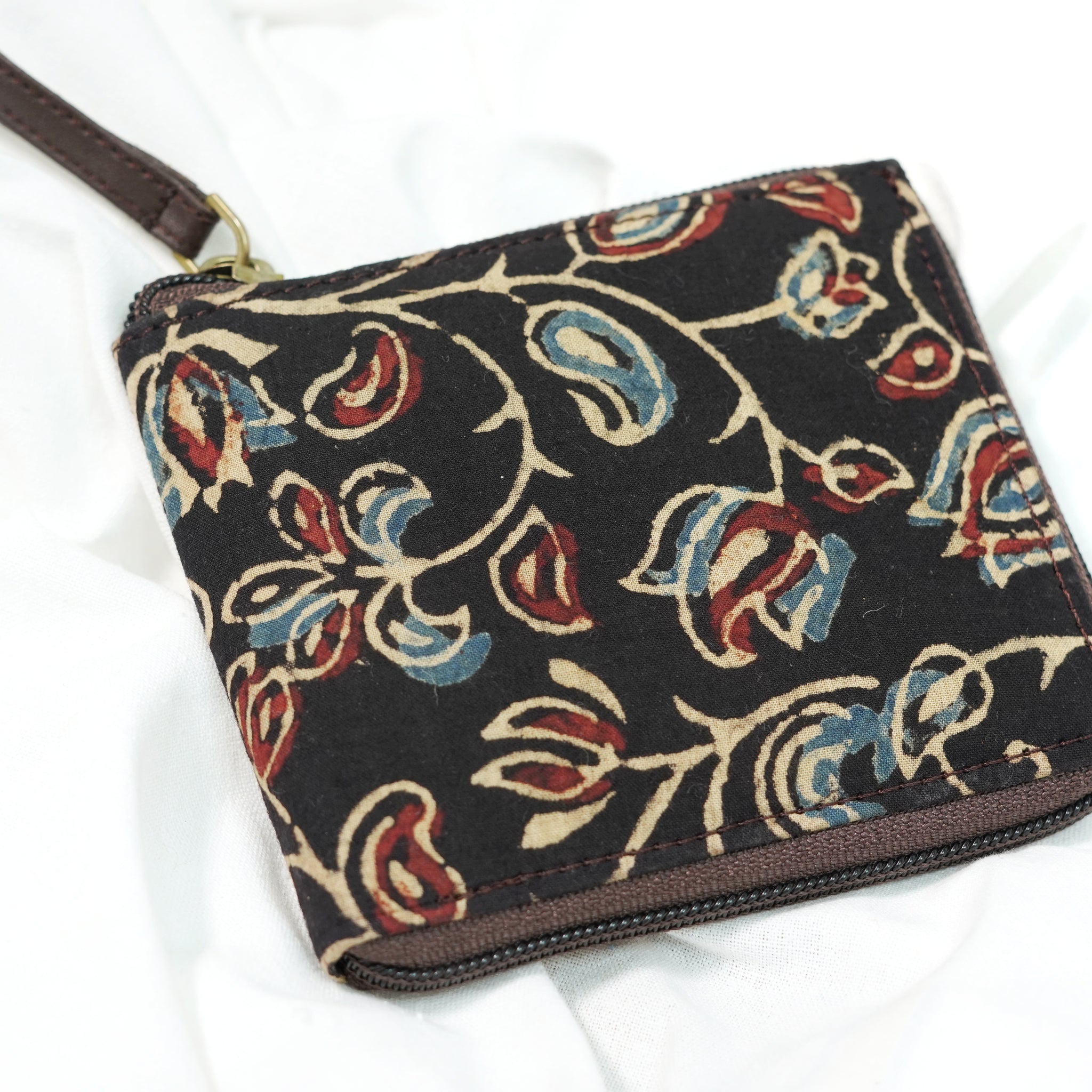 Ajrakh Square Wallet Black
