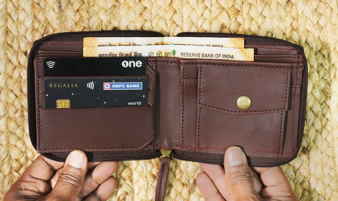 Ajrakh Square Wallet Black