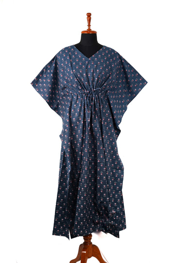 Ayzal Printed Cotton Long Kaftan