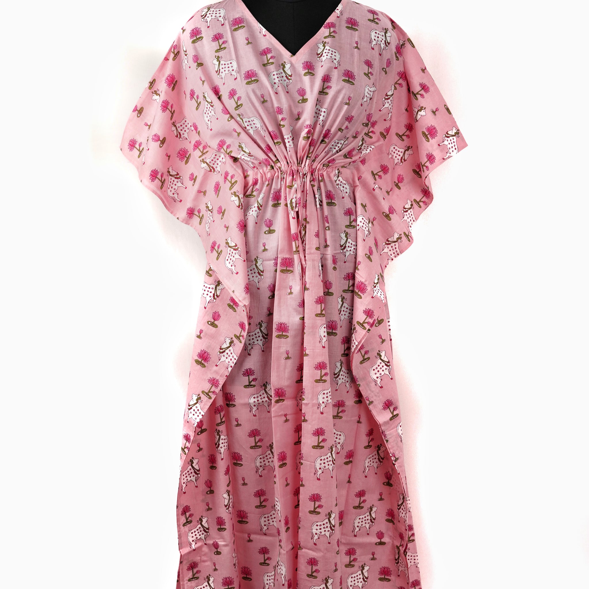 Sehro Printed Cotton Long Kaftan