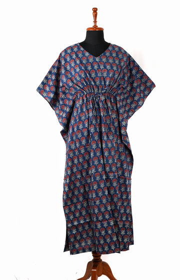 Zunaira Printed Cotton Long Kaftan