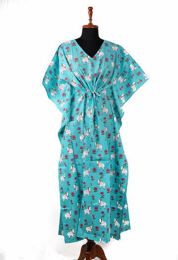 Gulaabo Printed Cotton Long Kaftan