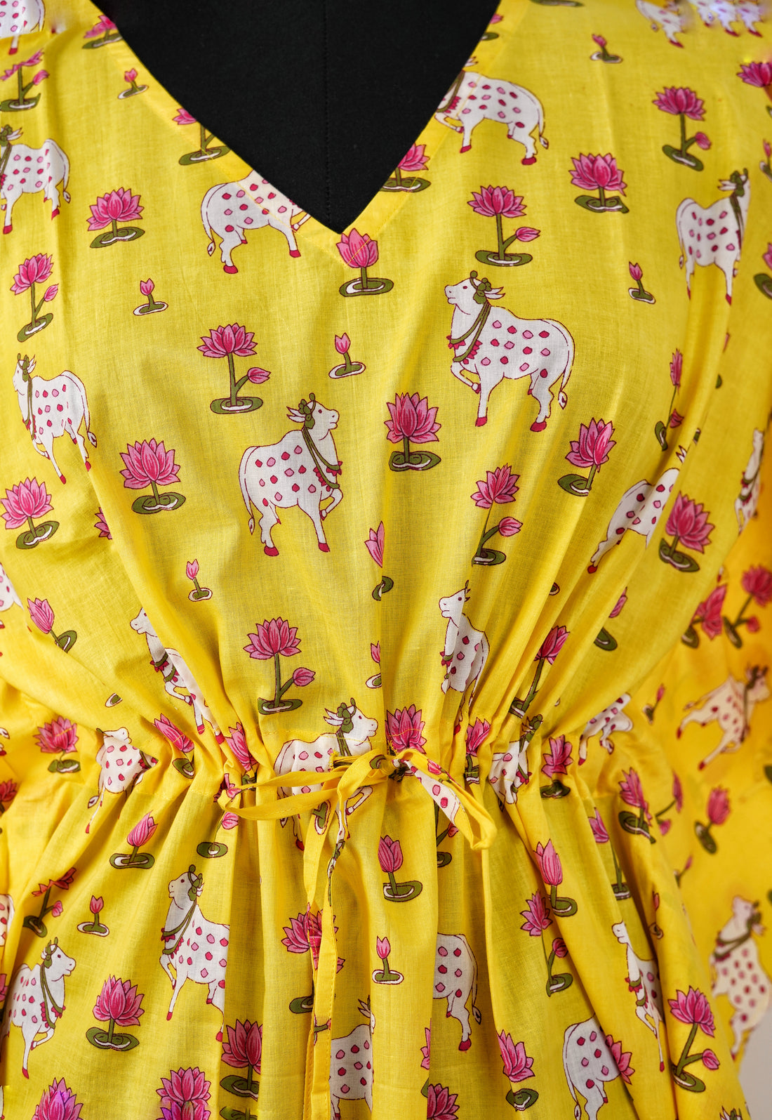 Tara Printed Cotton Long Kaftan