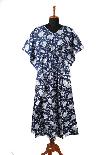 Sabi Printed Cotton Long Kaftan