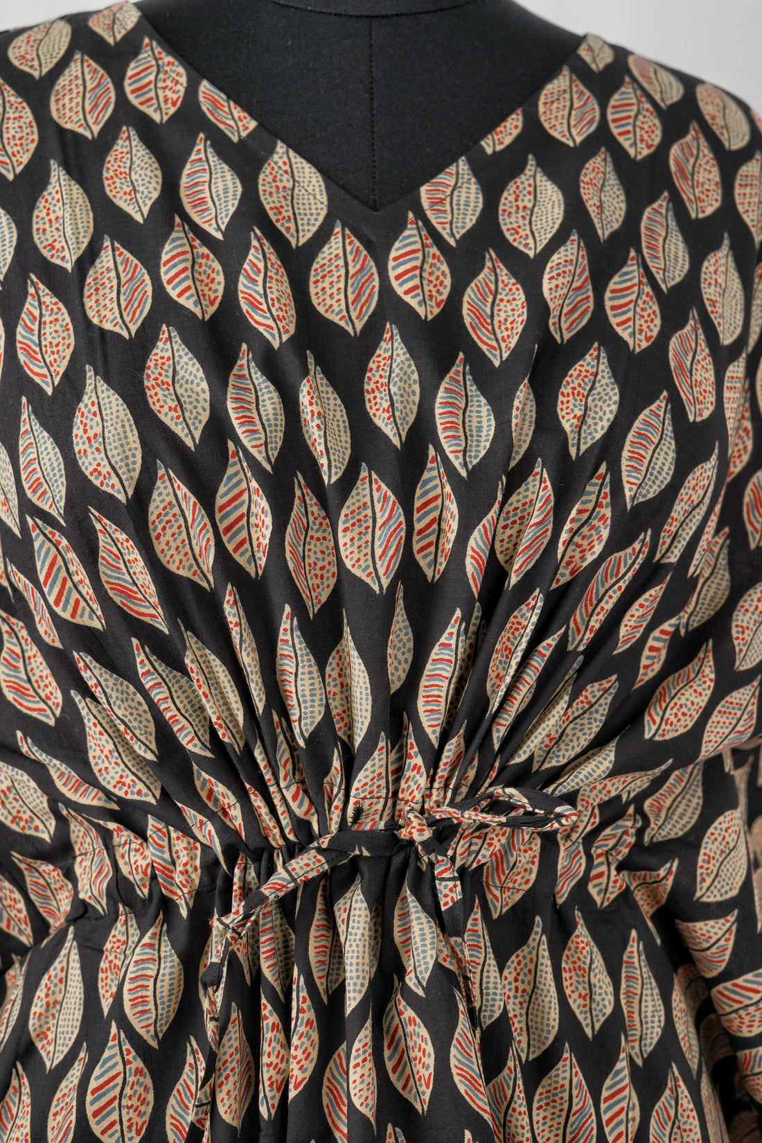 Abeer Printed Cotton Long Kaftan