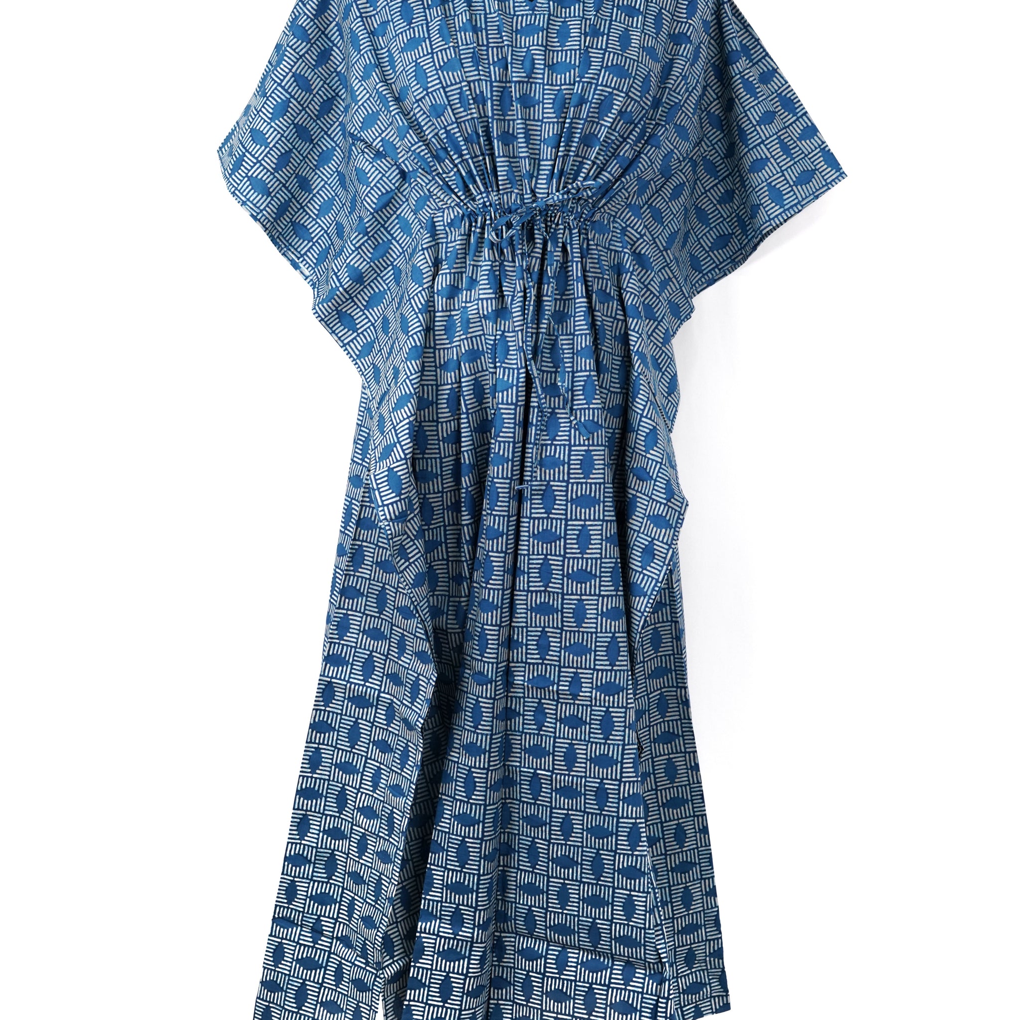 Zahira Printed Cotton Long Kaftan