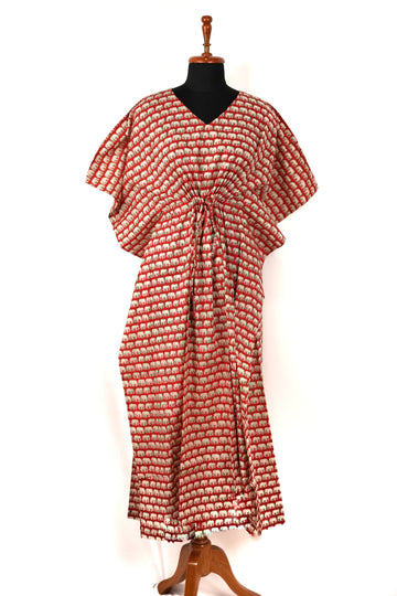 Aabheri Printed Cotton Long Kaftan