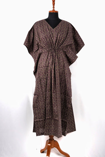 Ishara Printed Cotton Long Kaftan