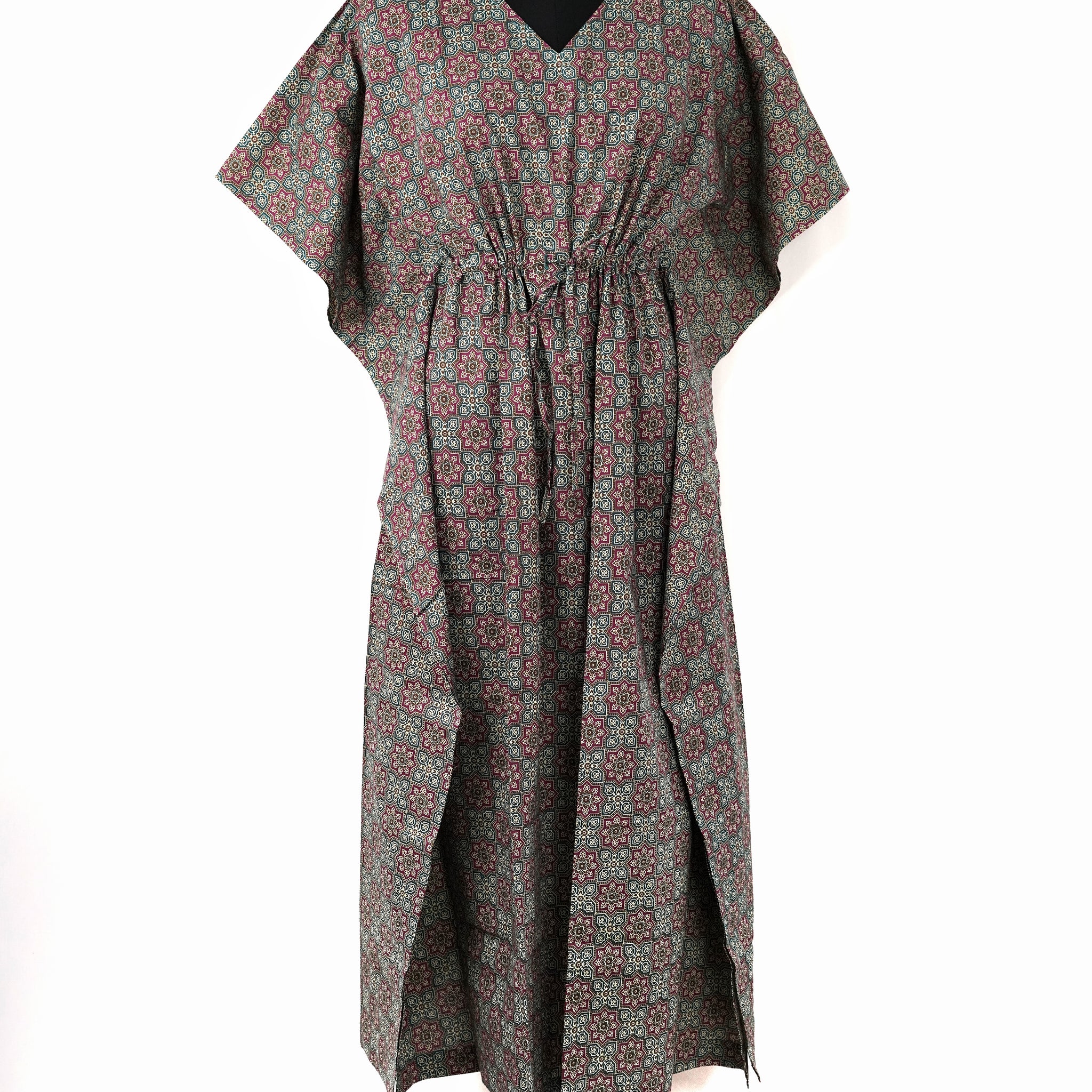 Zayra Printed Cotton Long Kaftan
