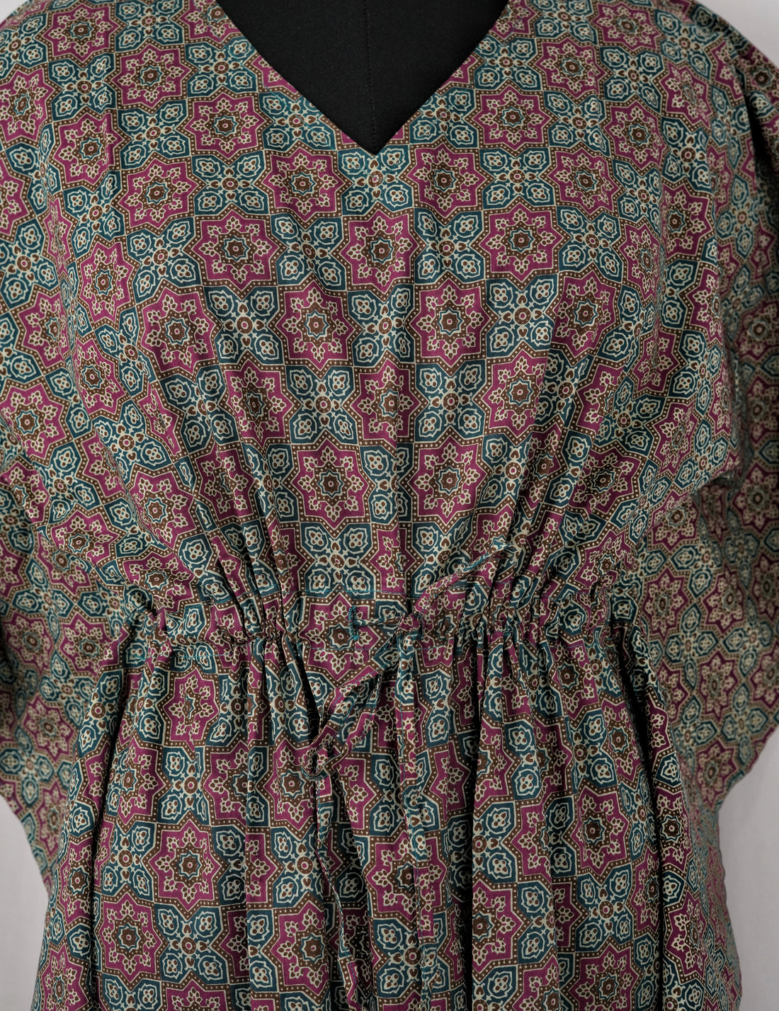 Zayra Printed Cotton Long Kaftan