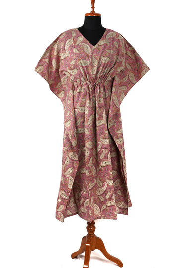 Nayra Printed Cotton Long Kaftan