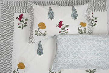 Anka Queen Size Bedsheet - Cotton Hand Block Print