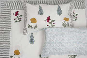 Anka Queen Size Bedsheet - Cotton Hand Block Print