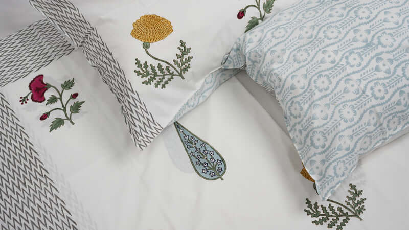 Anka Queen Size Bedsheet - Cotton Hand Block Print