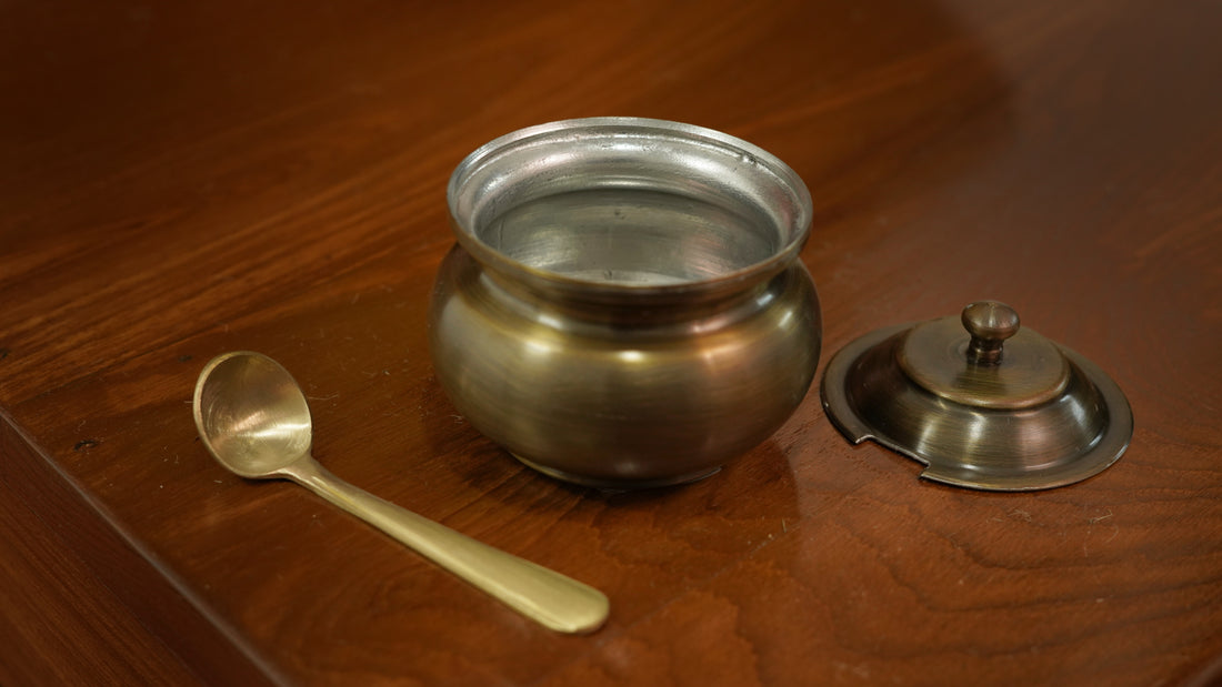 Brass Ghee Pot Antique Finish With Tin