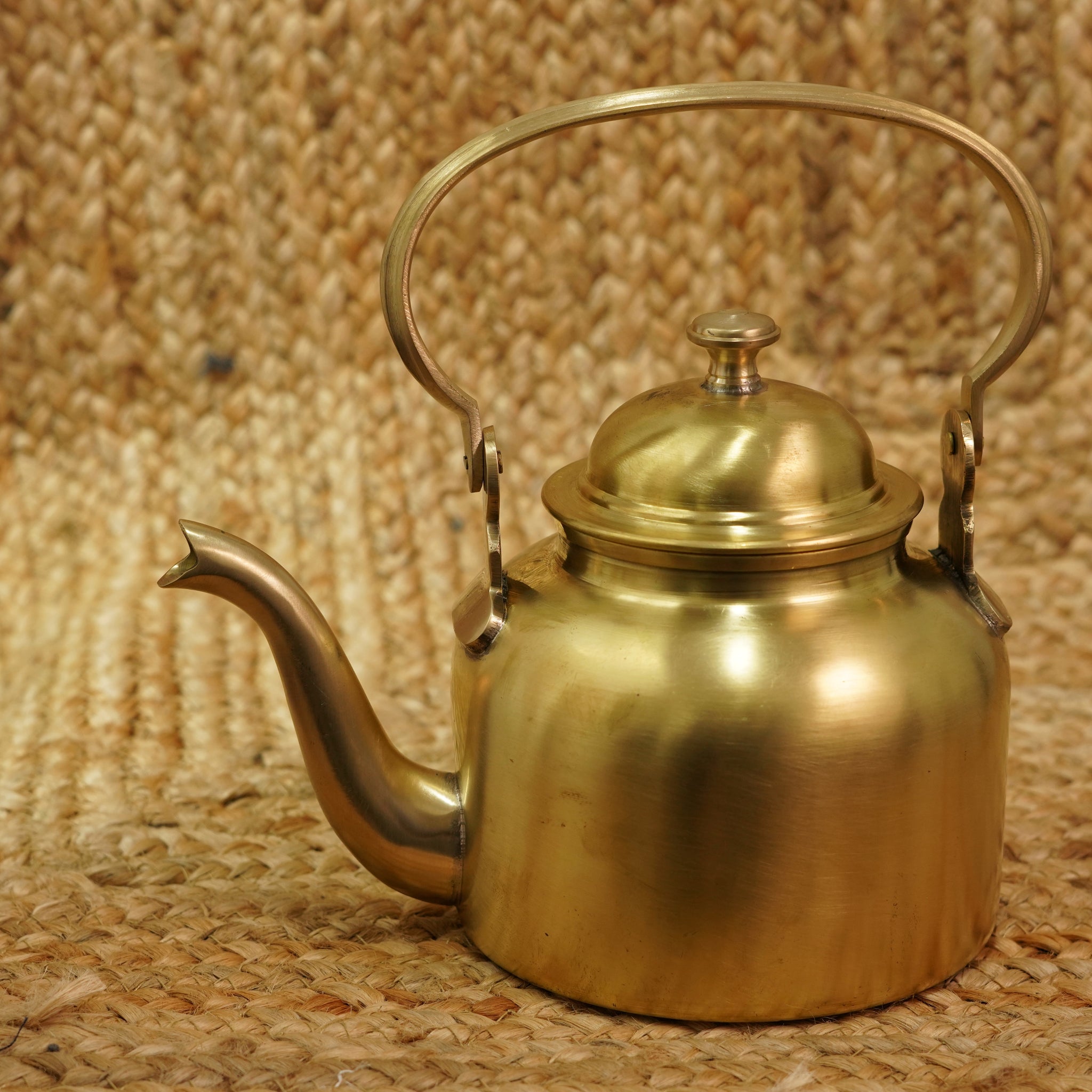 Brass Tea Kettle Matt Finish With Tin Coating