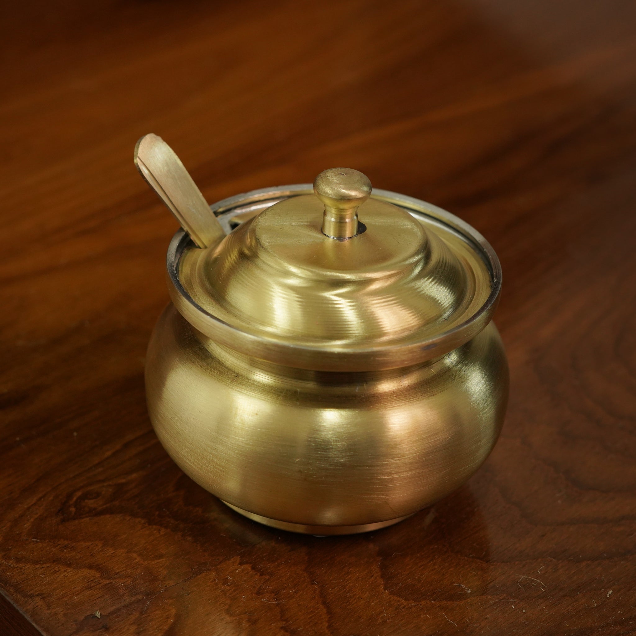 Brass Ghee Pot Matt Finish With Tin