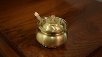 Brass Ghee Pot Matt Finish With Tin