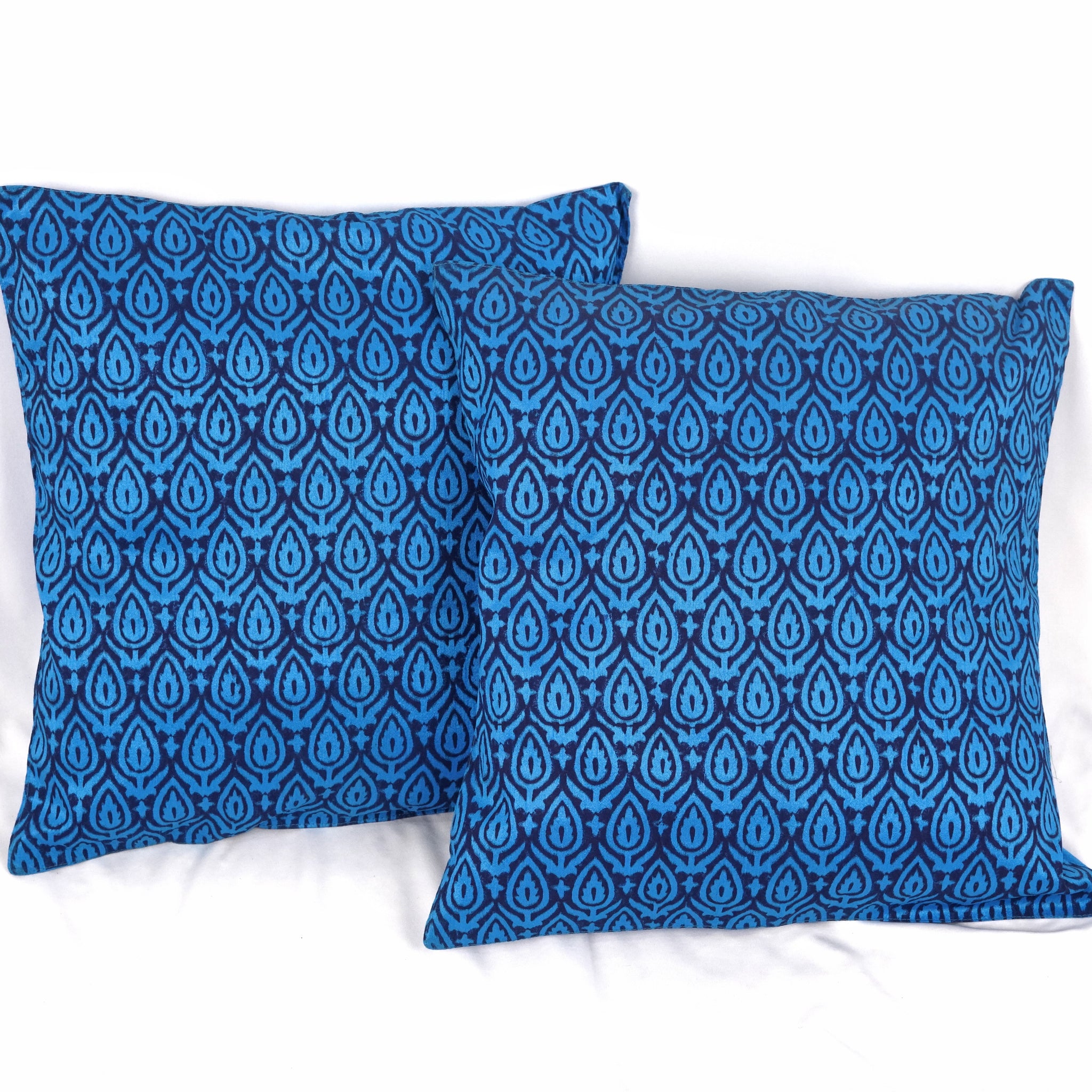 Royal Blue Poly Silk Cushion Cover